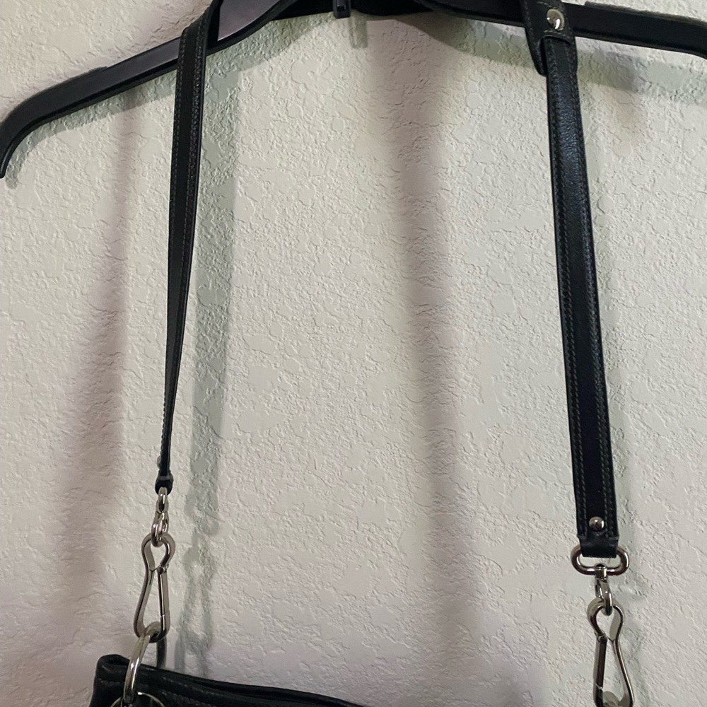 Coach Madison Timeless Black Pebble Leather Shoulder Bag With Hang Tag 14”L - Picture 10 of 16